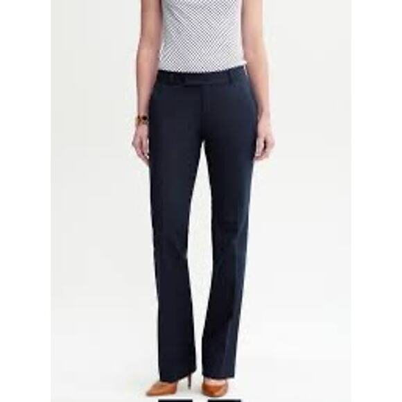 Banana Republic Martin Fit Navy Blue Trousers Dress Pants - Size 10 - Picture 1 of 8